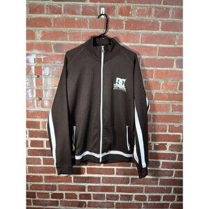 Vintage Y2k DC Shoes Track Jacket Skater Skateboarding Brown Graphic Sz XXL
